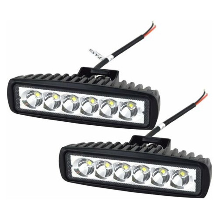 Proiector LED HERUSI 18W 15cm IP67 rezistent apa set 2 buc