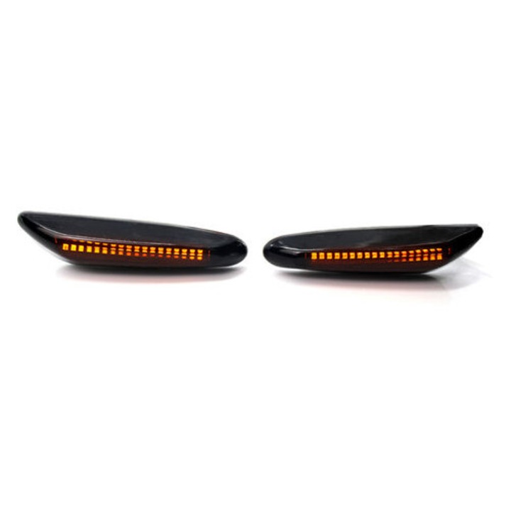 Set 2 Lampi Semnalizare LED Fum pentru BMW 3 Series E46 E60 E90 E92 E93 E87, Negru