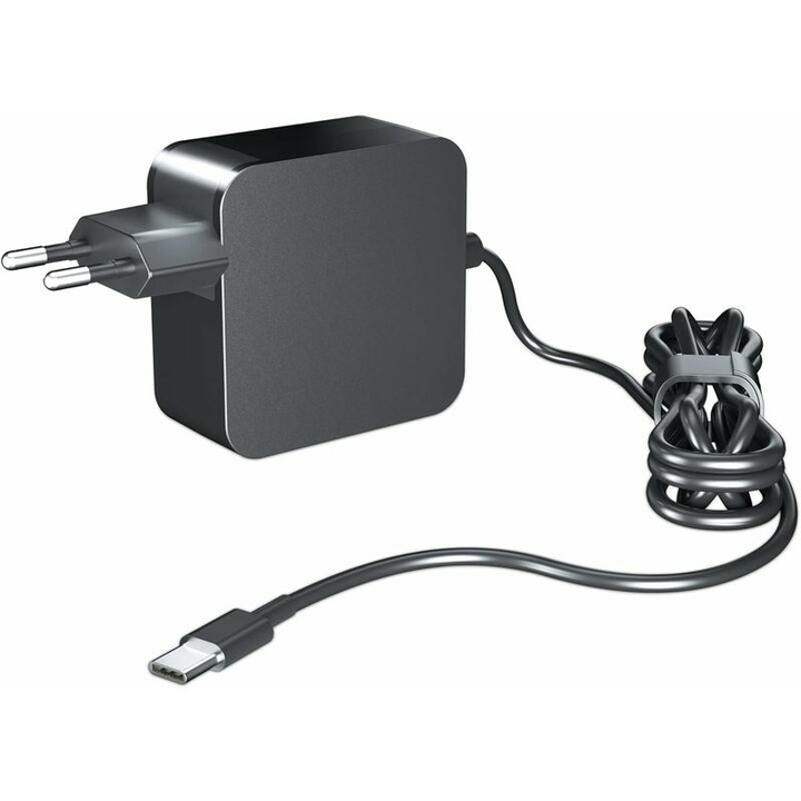 HERUSI 65W USB C gyors laptop töltő, fekete, 1.8m