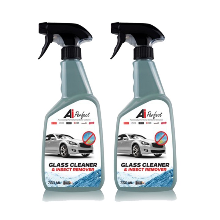 Pachet 2 x Solutie AI Perfect Glass Cleaner & Insect Remover 750 ml