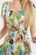 CAMISSI, Rochie maxi cu croiala in A si model, Multicolor, M