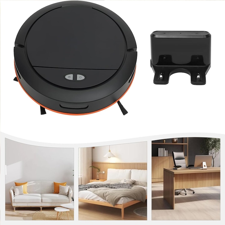 Robot de curatare a feroneriilor, putere de aspiratie 5600 Pa, 3 moduri de curatare, sistem de securitate, alb