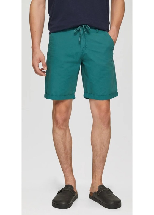 Q/S by s.Oliver Pantaloni scurti barbati chino, Jhon cu croiala Regular fit si talie medie, Verde