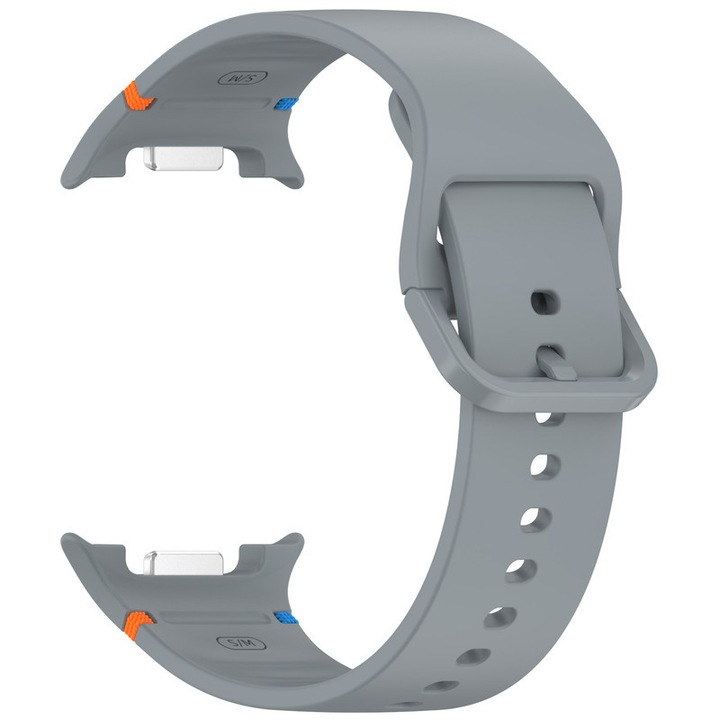 Szilikon okosóra szíj, HUANLONG, Samsung Galaxy Watch 8/8 Classic-hoz, 40mm/44mm, szürke, M/L