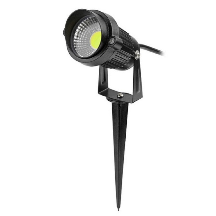 Lampa stradala de exterior, 10W, RGB colorat, 300 lumeni, IP65 impermeabila, rezistenta la intemperii, neagra