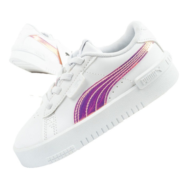 Pantofi sport Puma Jada Holo pentru fete, albi, slip-on [383761 01, Alb