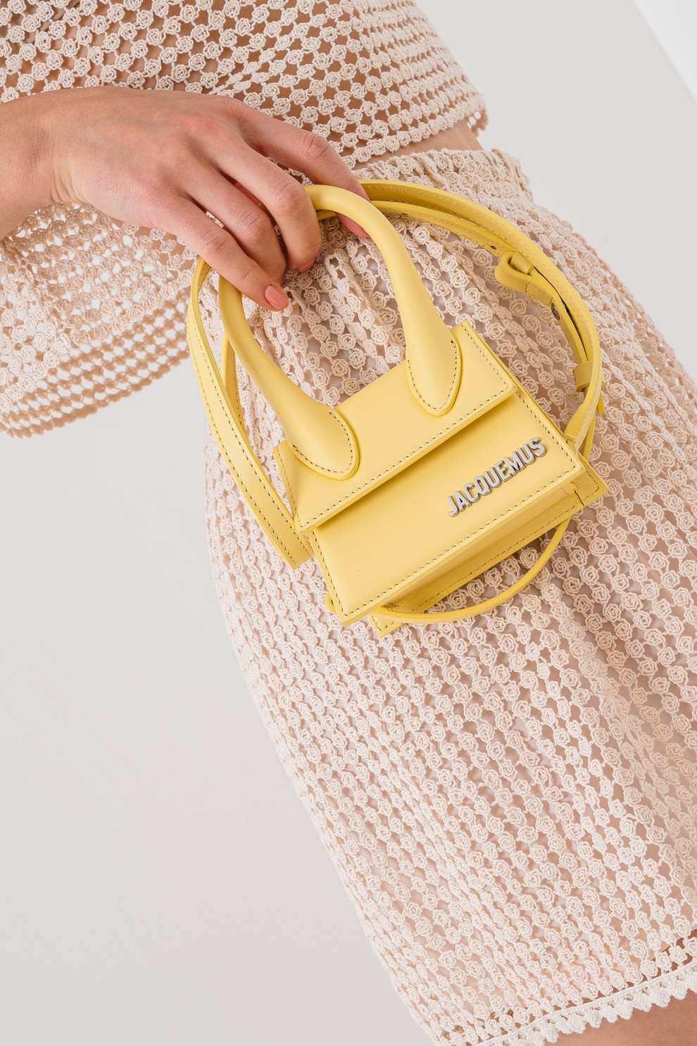 JACQUEMUS, Geanta crossbody mini Le Chiquito, Galben pai - eMAG.ro