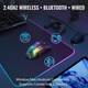 Mouse gaming ATTACK SHARK X2 Pro, 4000 DPI, iluminare RGB, negru, cu statie de incarcare, design ergonomic