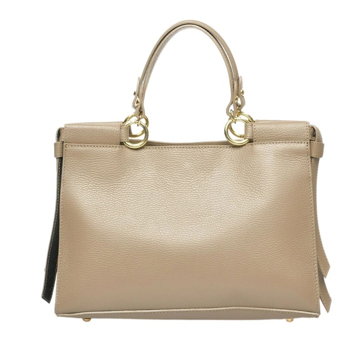 Isabella Rhea női táska, valódi bőr, bézs, egy méret