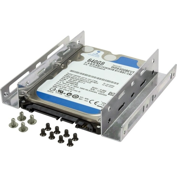 ADAPTOR LOGILINK fixare HDD/ SSD 2 "5" in bay de 3 "5", 2 x 2.5", "AD0009"