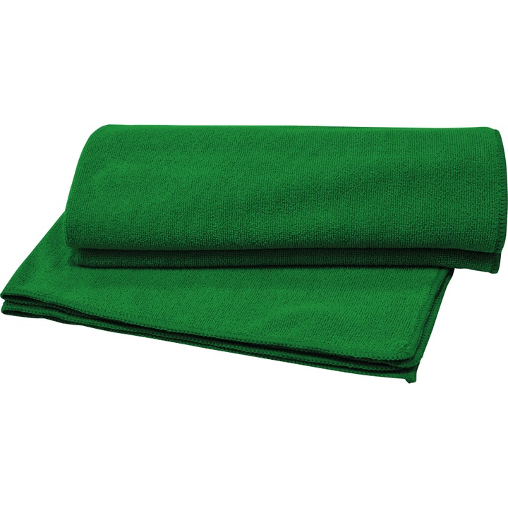 Prosop Microfibra Multi Sport Fitness, uscare rapida, ideal pentru fitness, casa, plaja, auto, intretinere mixta, Verde, 60x145cm