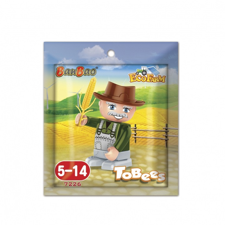 Constructor, BanBao, Minifigurina, Fermier, 4 cm