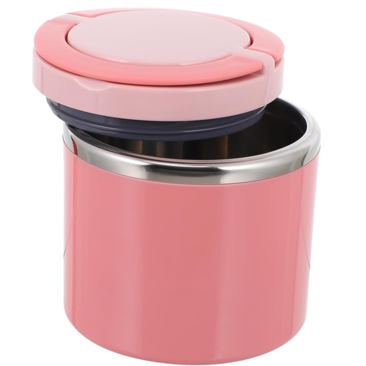 Termosz ételes edény 630ml – prémium rozsdamentes acél, melegen tartja az ételt, minimalista és kompakt megjelenés, ideális irodába vagy utazáshoz, könnyen hordozható, nélkülözhetetlen kiegészítő - rózsaszín