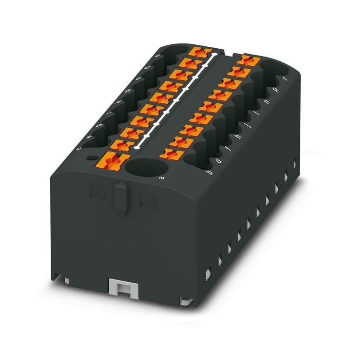 Bloc de distributie PTFIX 6/18X2, 5 BK negru, 19 conexiuni, 24 A 450 V Phoenix Contact 3273388