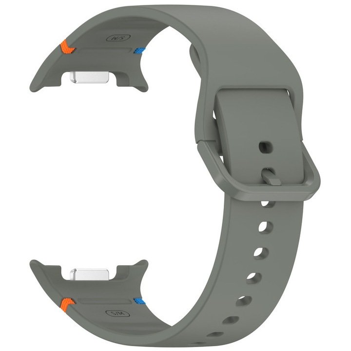 HUANLONG szilikon okosóraszíj Samsung Galaxy Watch 8/8 Classic-hoz, 44mm/40mm, katonai zöld, S/M