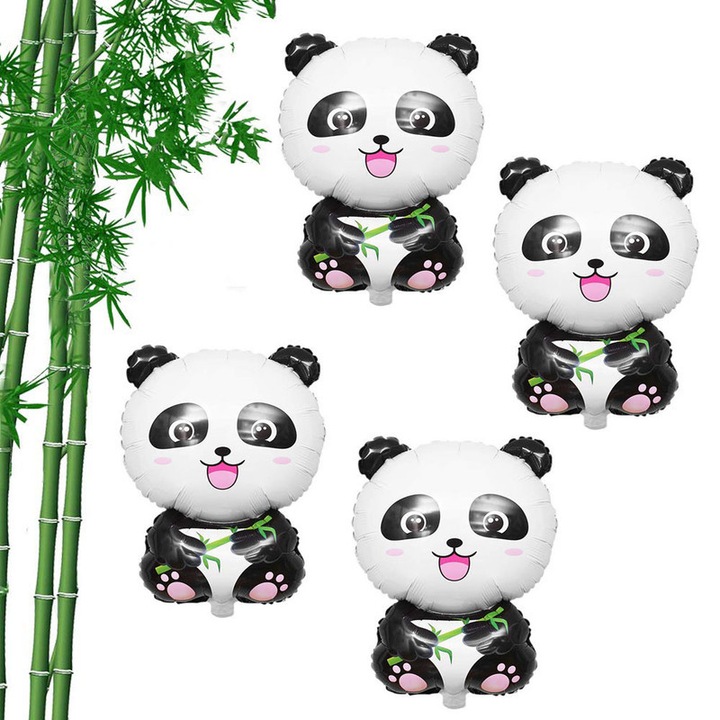 Panda fólia lufik, 70x45 cm, 4 darabos szett