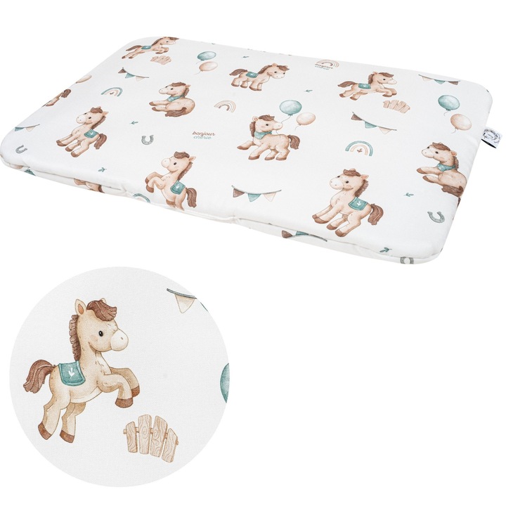 Perna pentru copii Bonjour Cherie, 40x60cm, bumbac, multicolor, +3 ani, Ponies