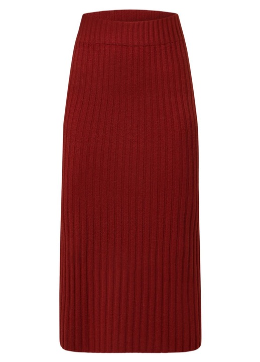 Fusta midi Delicatelove, rosu, 100% casmir, pentru femei, set elegant, M INTL