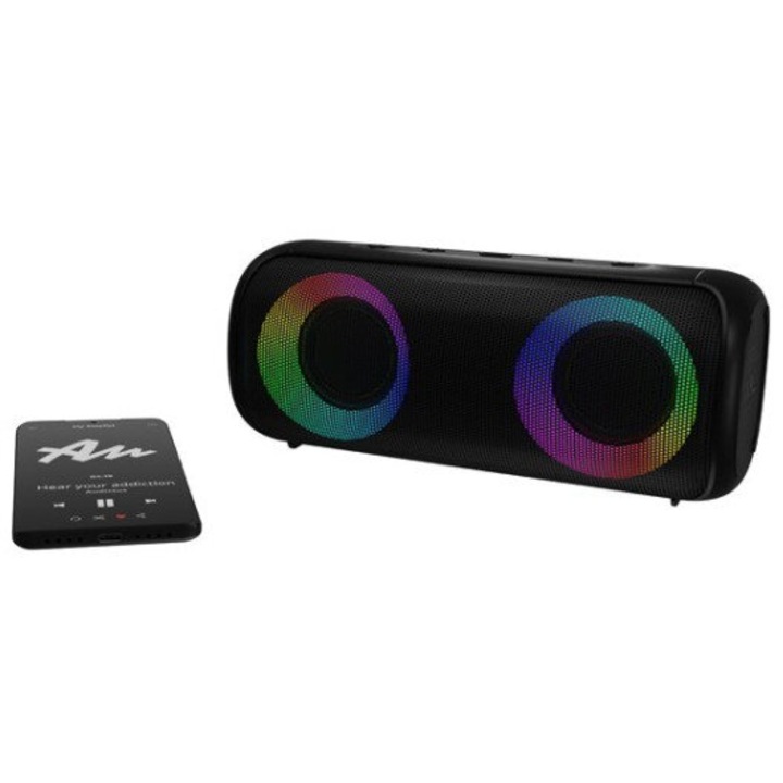 Boxa portabila, Rancore, 368x310x545mm, USB, Negru