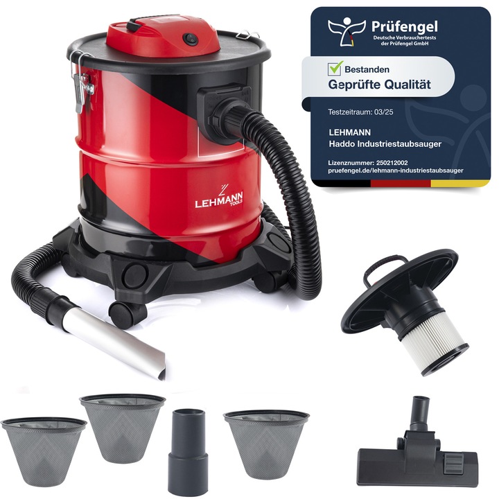 Aspirator multifunctional Lehmann Haddo Special Edition pentru lichide si praf, 2000 W, 20 l, furtun de 1,7 m, HEPA, 4,7 kg