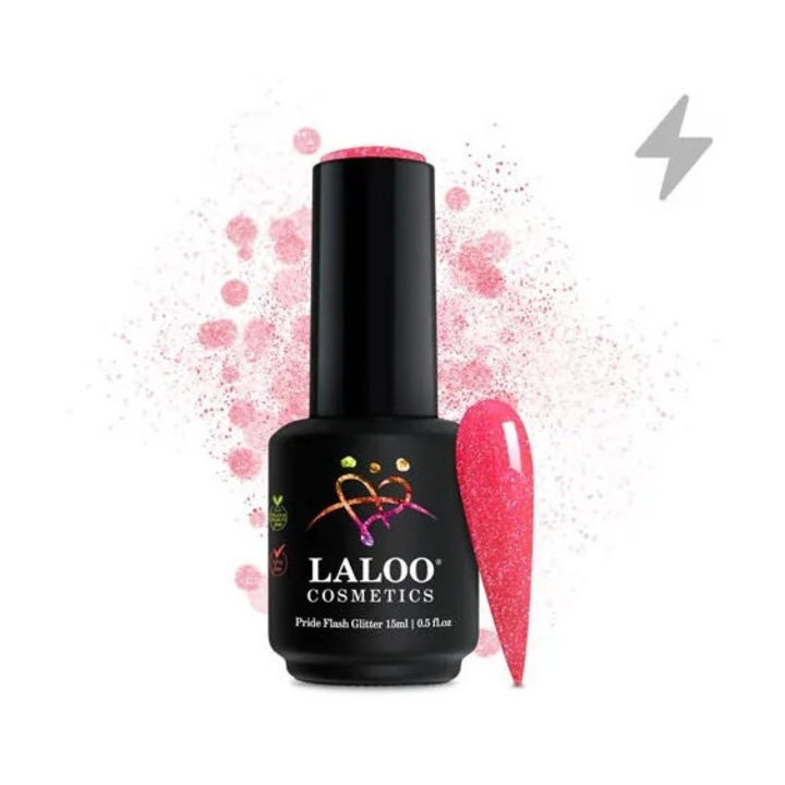Гел лак Pride Flash Glitter 03 Розов грейпфрут Laloo 15ml