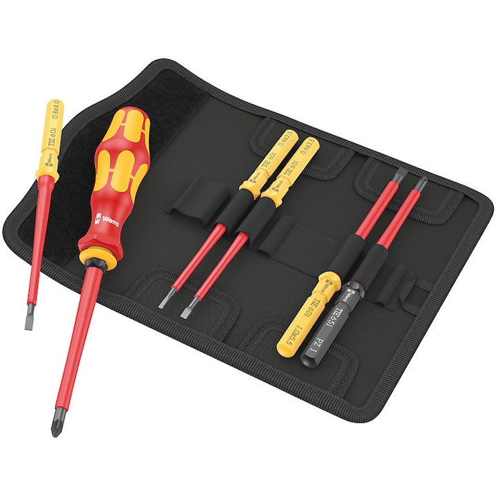 Комплект отвертки Kraftform Kompakt VDE 16 Universal 2 Tool finder, 7 части, Wera