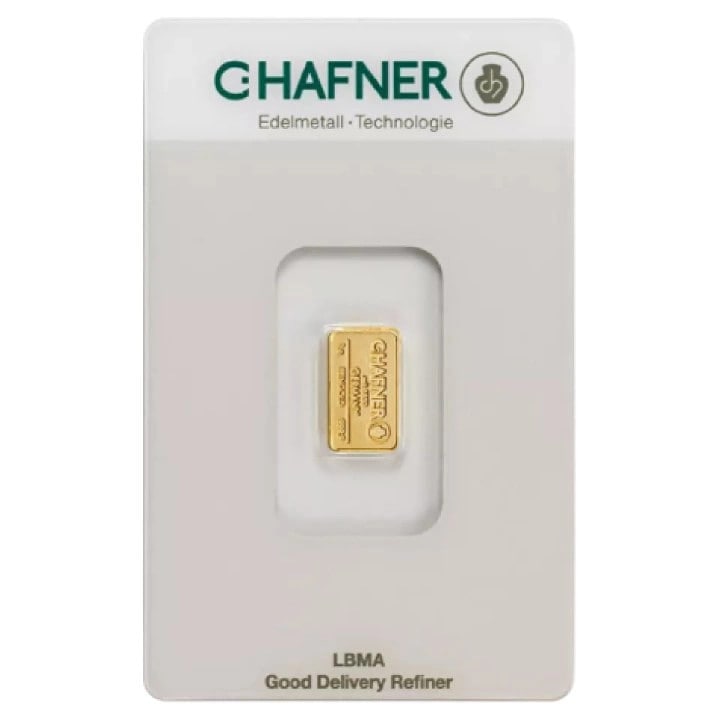 Lingou de Aur C. Hafner, 24 K, 1 Gr, puritate 999.9 %