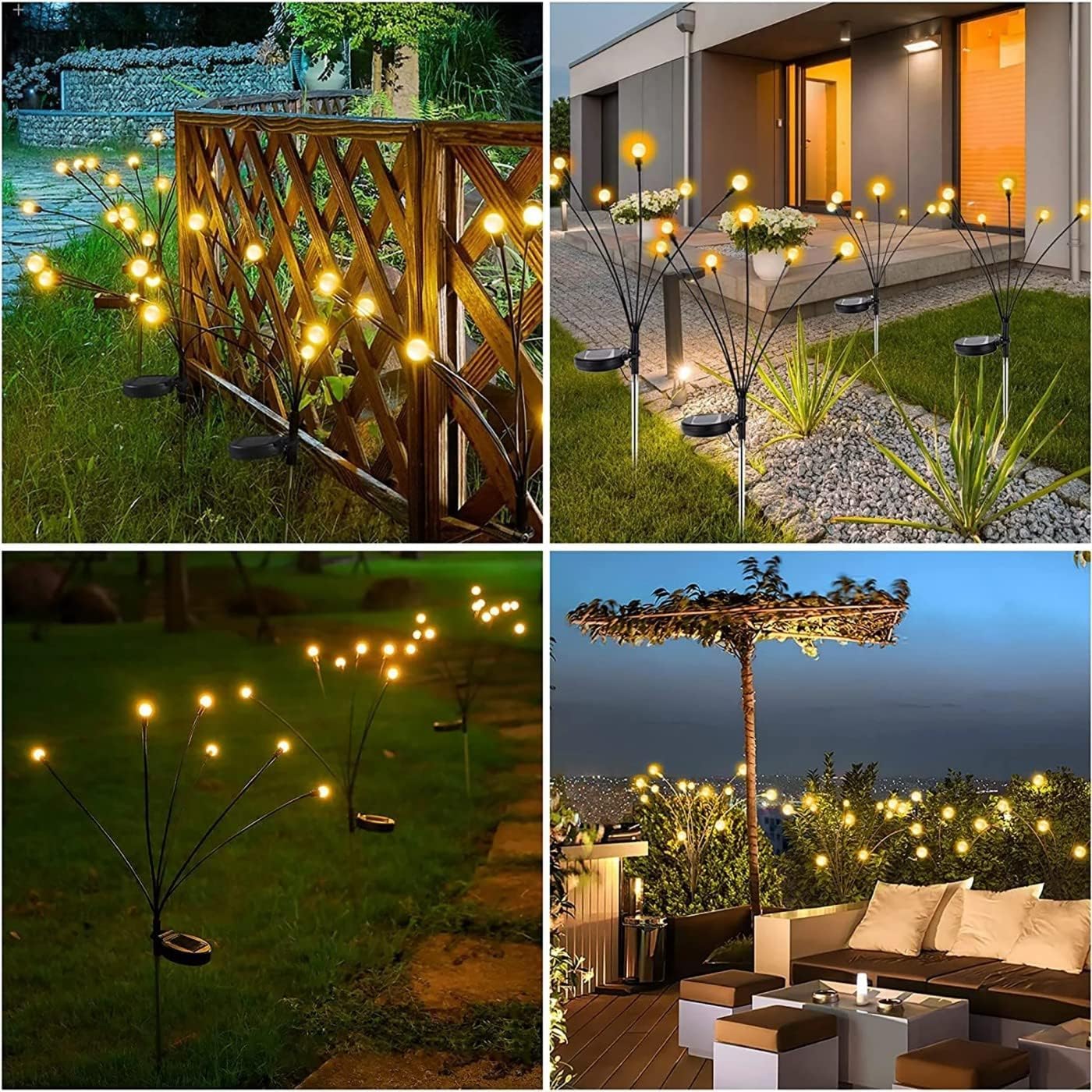 Solare Gradina Lumini solare de gradina, 10 lumini decorative LED cu efect de licurici ...