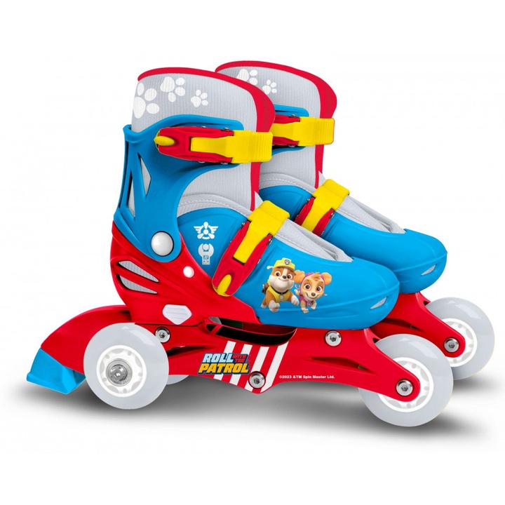 Role pentru copii, Stamp, cu roti din PVC si sistem de reglare, model Paw Patrol, masura 27-30