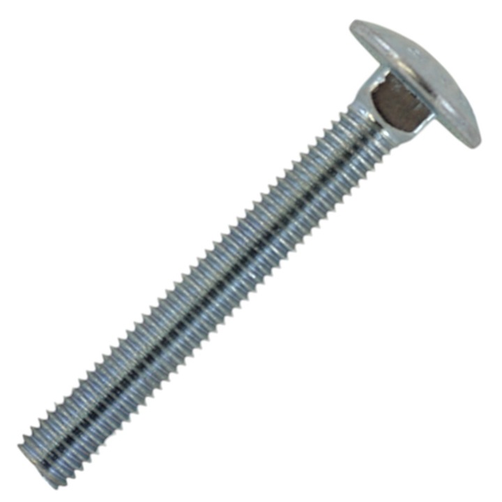 Set 10 buc, Surub metric cap torbant, DIN 603-4.8, M8x60, ZA