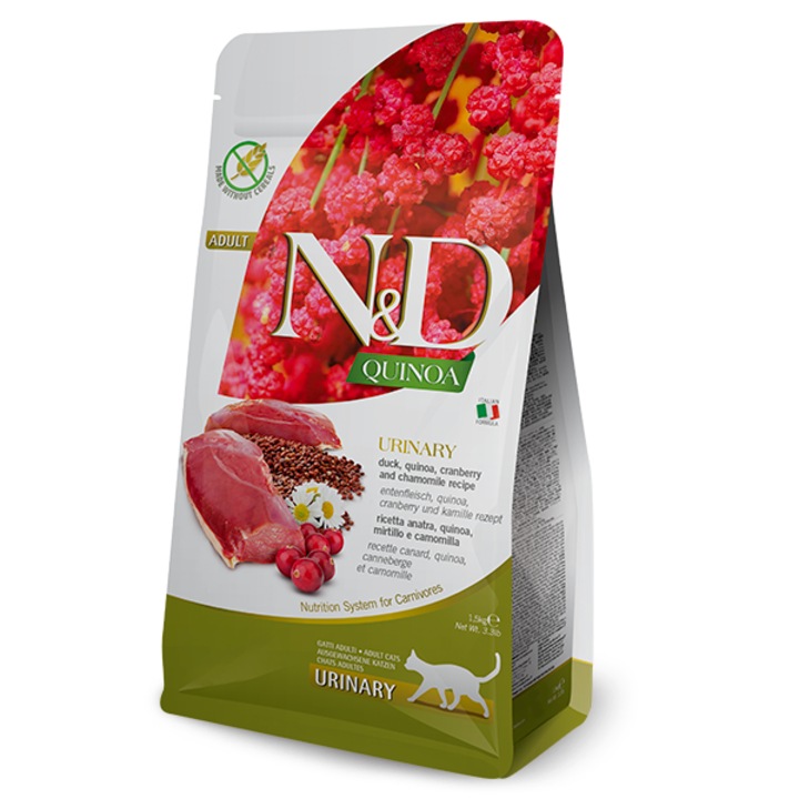 Hrana uscata pentru pisici N&D, Urinary, Quinoa, Rata, 5 kg