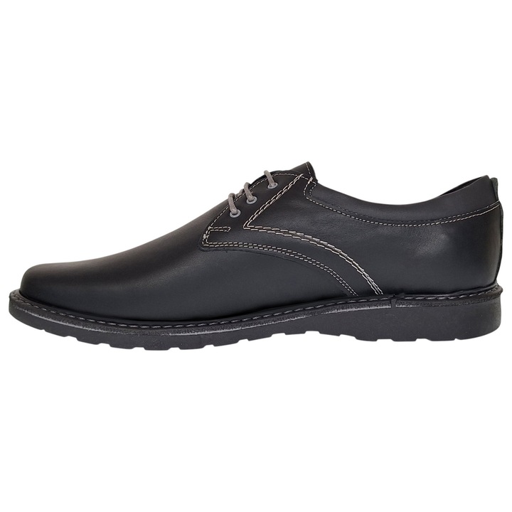 Pantofi barbati casual din piele naturala - Corsa Negru Siret Marimea 39