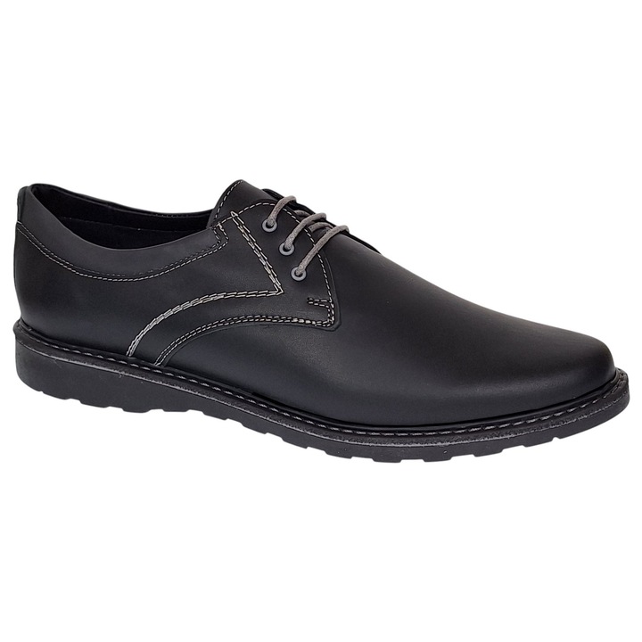 Pantofi barbati casual din piele naturala - Corsa Negru Siret Marimea 39