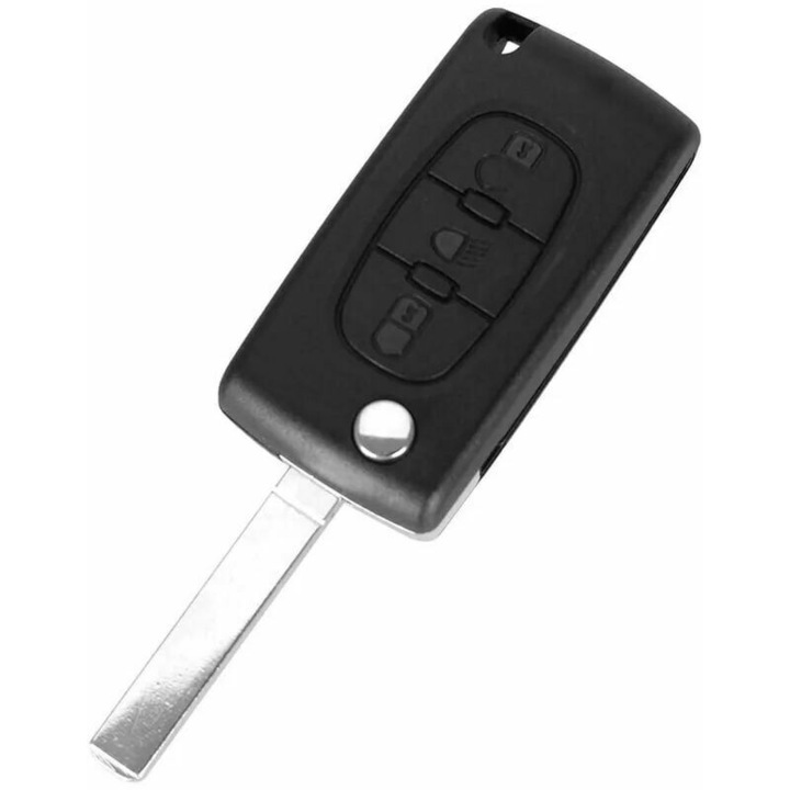 Кутия за ключ за Citroen C4, C4 Picasso, C5, C6, 3 бутона, без слот за батерия, модел CE0523
