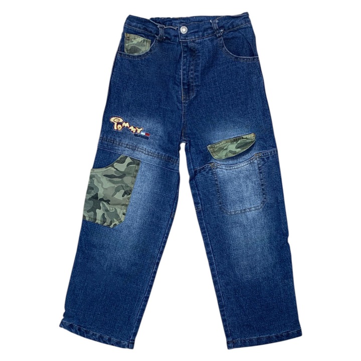 Gyerek farmer Chippo Tommy 84-016 F, Rugalmas derék, Pamut, 6–7 év, 116–122 cm, Sötétkék