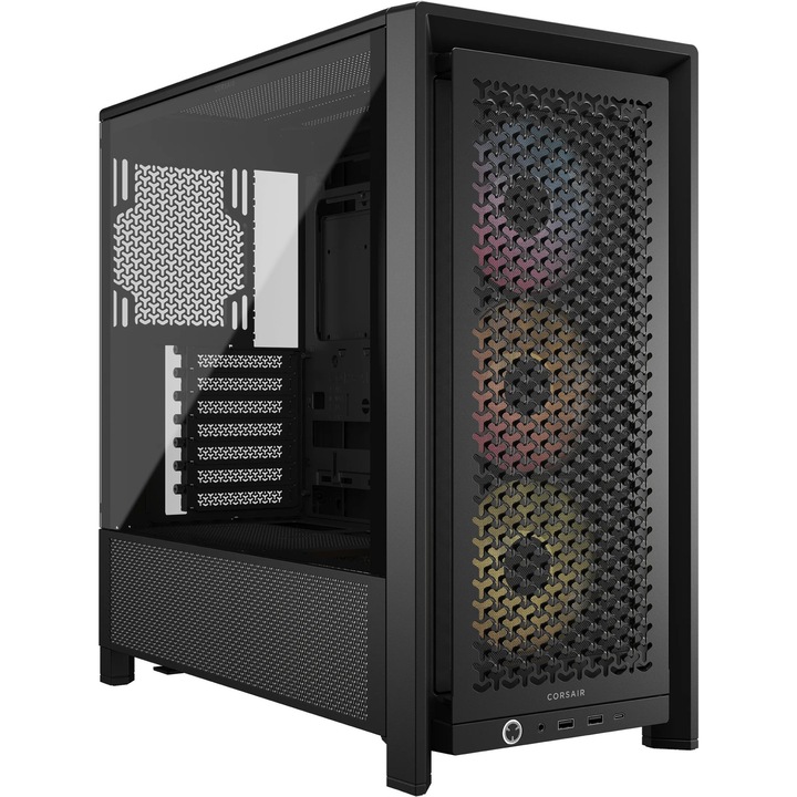 Компютърна кутия Corsair FRAME 4000D RS ARGB, Черен, Middle Tower