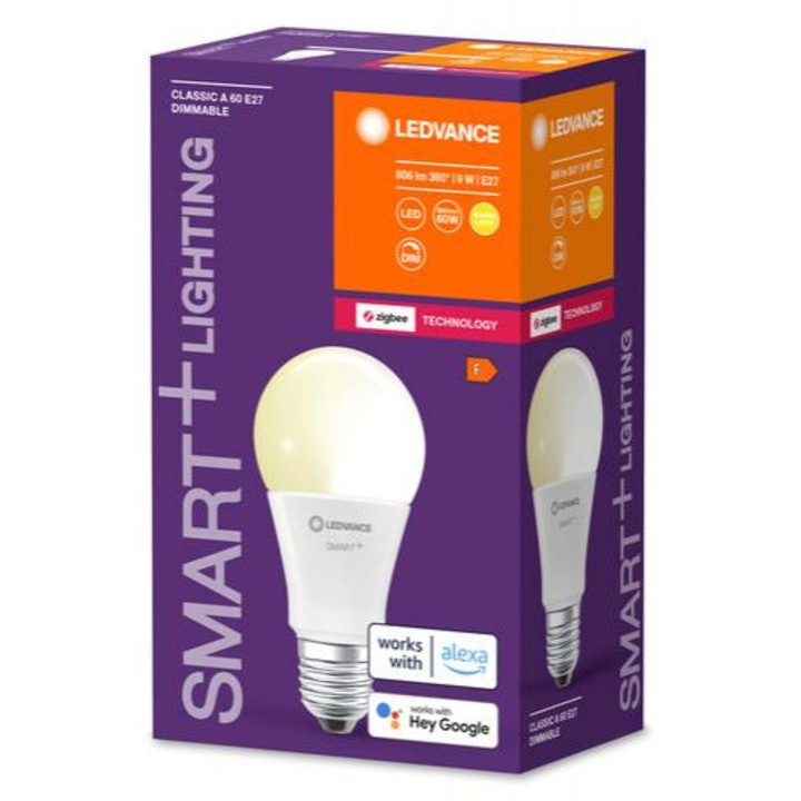 Ledvance 5728981 Ledvance izzólámpa SMART ZB A60 9W 220V DIMFR E27 4X1