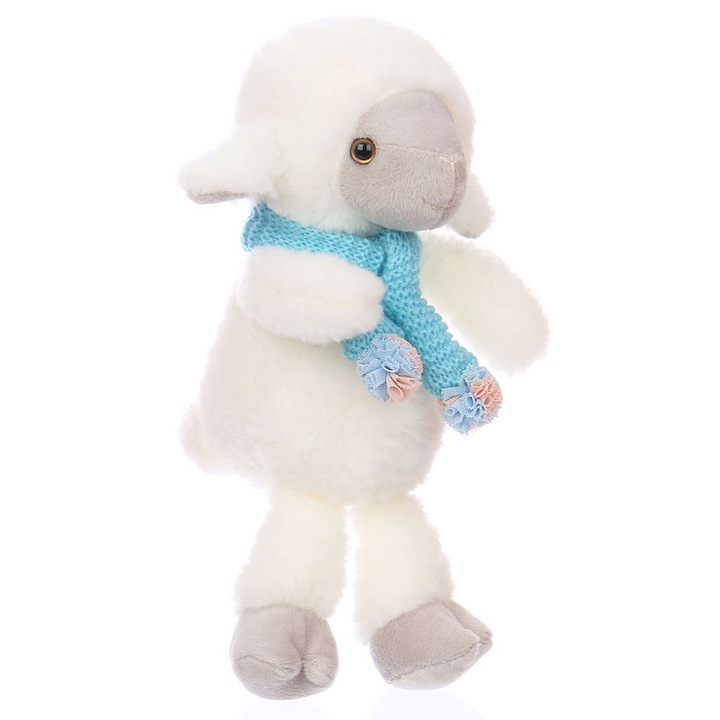 Ервин - плюшено агънце със син шал