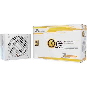 Sursa Seasonic Core GX-850-V2 ATX3.1, PCIe 5.1, 80 Plus Gold, 850W, Full Modulara, Alb