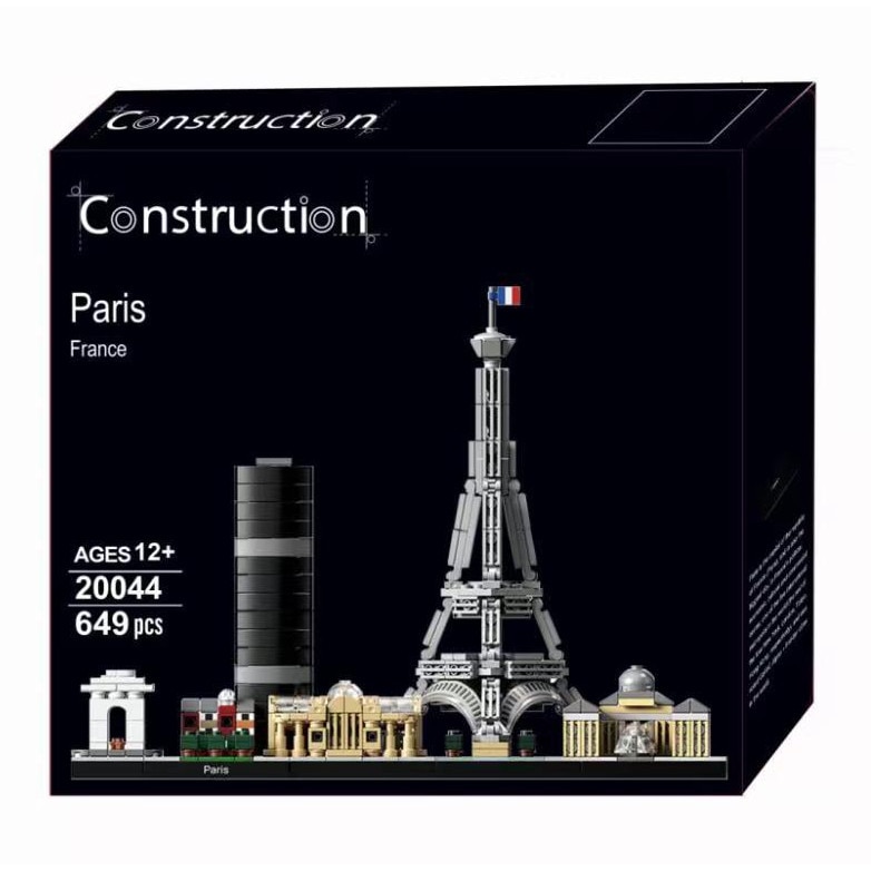 Set de constructie, model orizontal Paris, detalii arhitecturale