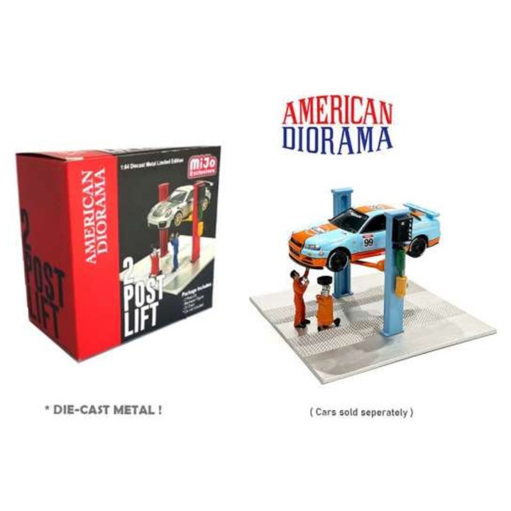 Macheta Elevator Gulf + Mecanic, 1:64 American Diorama