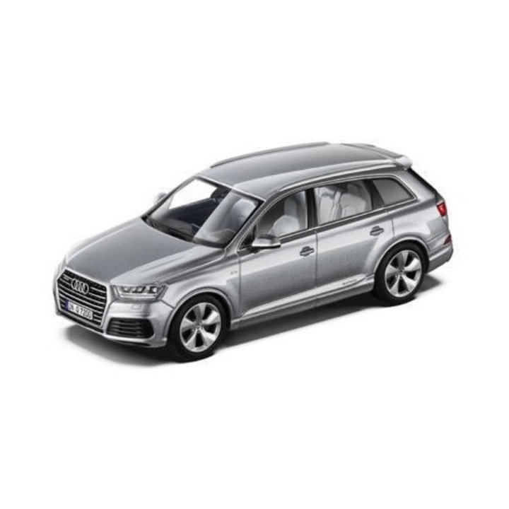 Audi Q7 SUV modellautó, ezüst, 1:43 méretarány