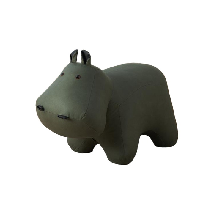 Taburet Hipopotam KJP 5304, 33 x 70x 60 cm, Verde