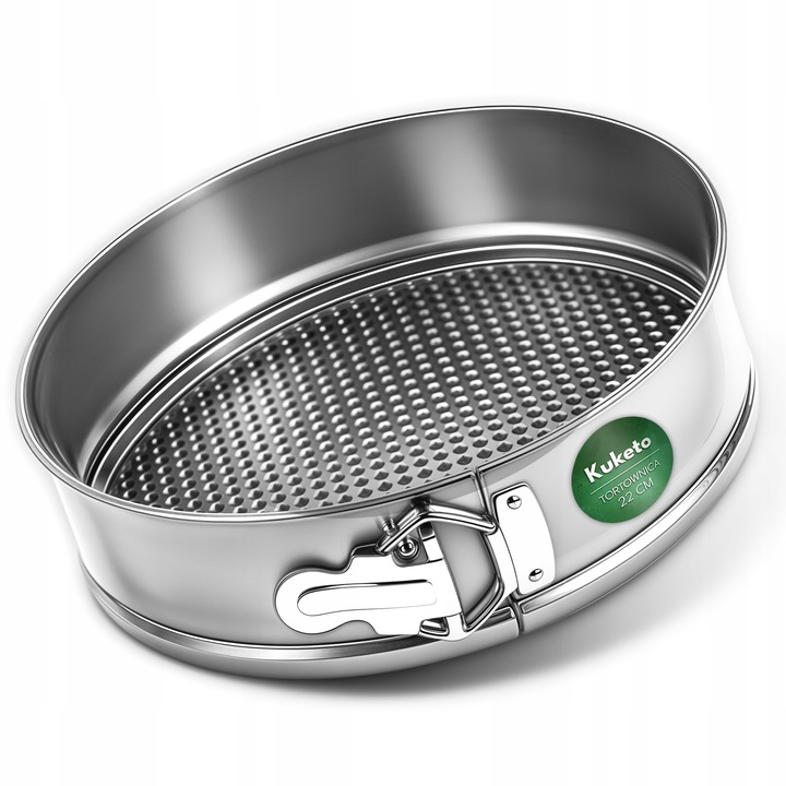 Tava Rotunda, Sticla, Suprafata: Antiaderenta, Fund: Perforat, Inchidere Laterala, 22 Cm X 7 Cm, Argintie, 1 Tava Rotunda