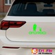 Sticker auto android ios, Cri Flo, Culoare Verde, Marime 21 cm