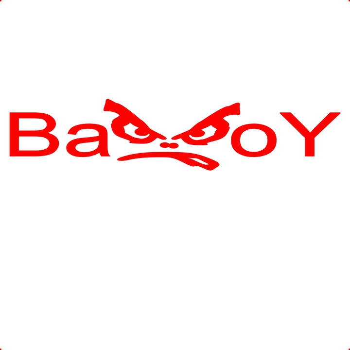 Sticker auto bad boy mic, Cri Flo, Culoare Rosu, Marime 21 cm