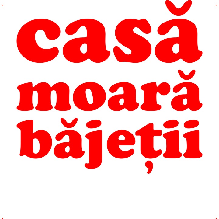 Sticker auto casa moara bajetii, Cri Flo, Culoare Rosu, Marime 21 cm