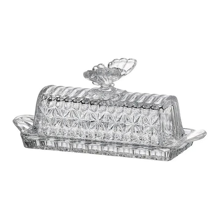 Untiera cristal Bohemia Butter Dish 20.5cm