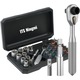 Set de surubelnita si tubulare magnetice 42 in 1, cu clichet, cheie dinamometrica si ax flexibil de extensie, trusa de scule portabila pentru casa, mobila, calculator si bicicleta