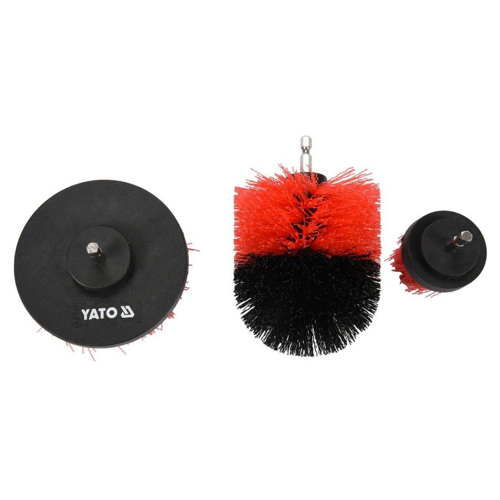 Set 3 perii curatare cu prindere hexagonala